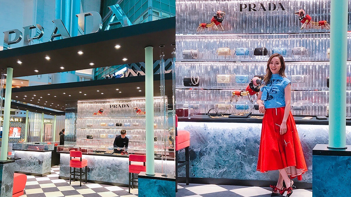 紅絲絨沙發、玻璃柱打造咖啡廳店鋪！PRADA Spirit快閃店把整套義大利設計搬來台灣