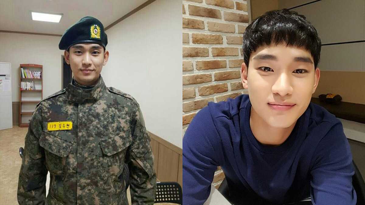 確認你很好就太棒啦！金秀賢從軍近照流出，歐巴越來越有男人味了~