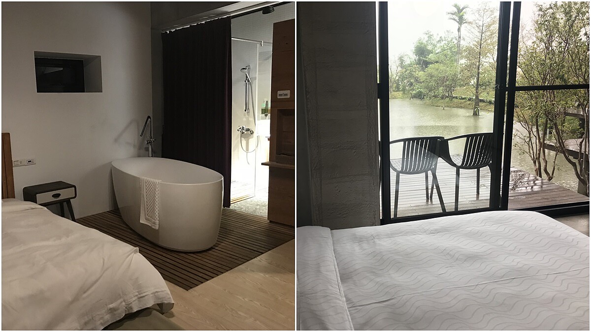 一邊沐浴一邊欣賞夜空星星!宜蘭「旅樹」民宿不只能看見銀河,打開落地窗就有小湖泊