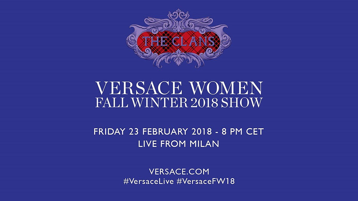 【Live】線上看！Versace 2018秋冬大秀，將在2/24凌晨3點登場