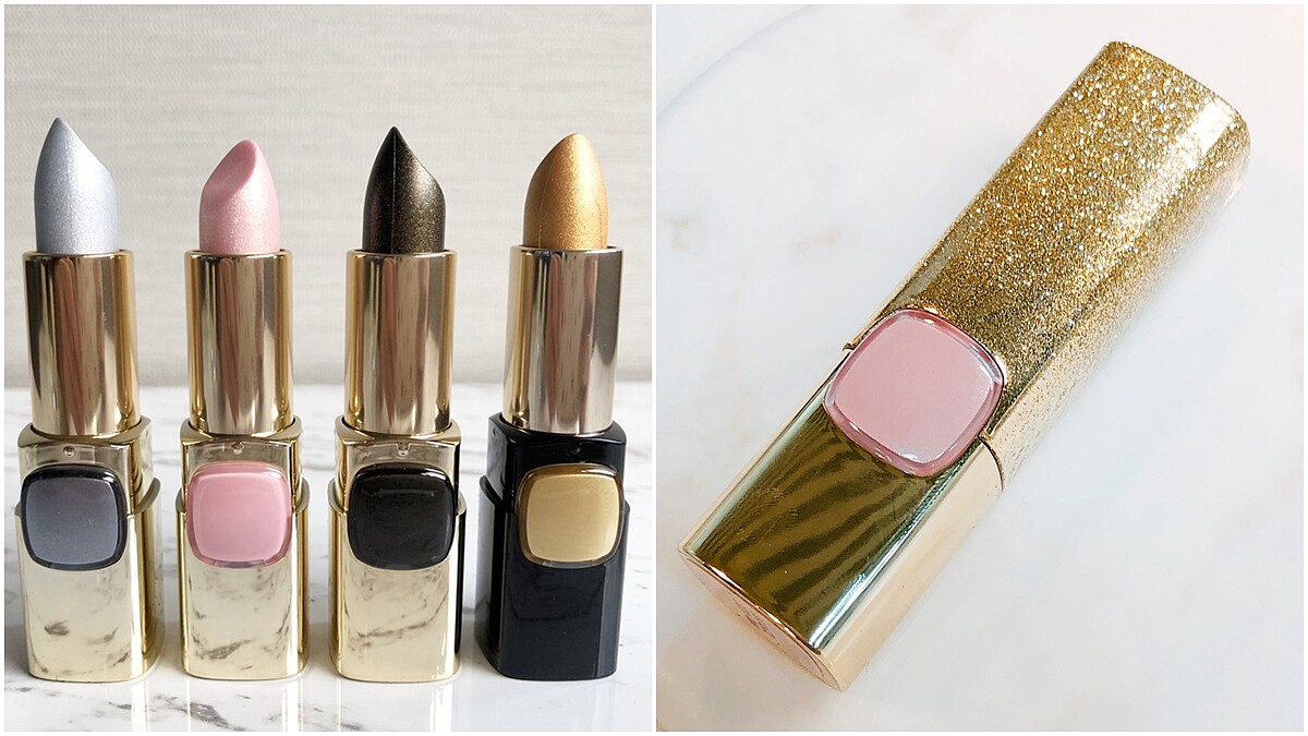 搶翻天的巴黎萊雅24K金唇膏出新色！琉璃粉、綠曜黑、太空銀的金屬星燦唇膏限量版太吸睛