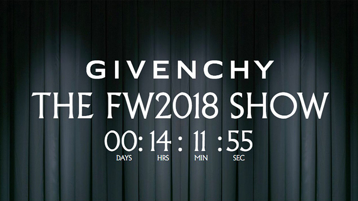 【Live】線上看！GIVENCHY 2018秋冬大秀，將在3/4下午5點登場