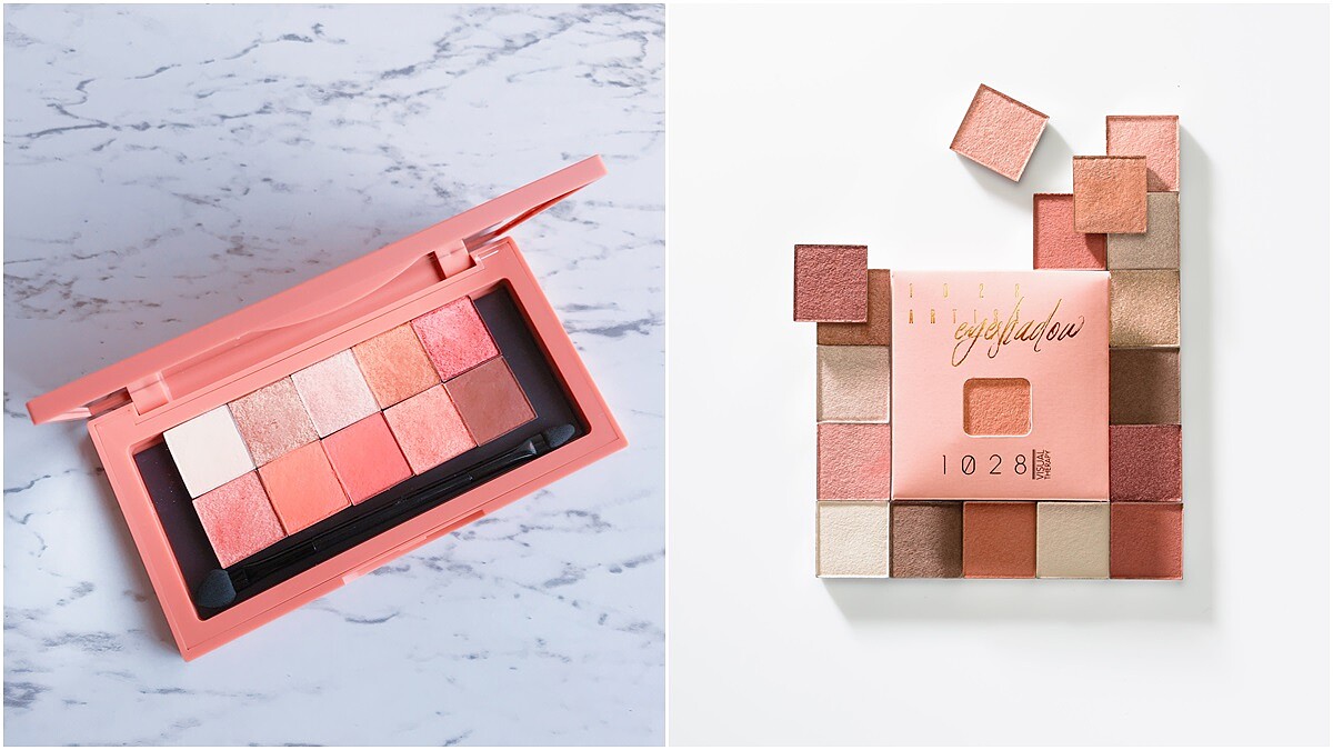 上市不到一週網路上的口碑被推爆!1028也推出自我組藝眼影系列,從包裝到眼彩都是夢幻玫瑰色調