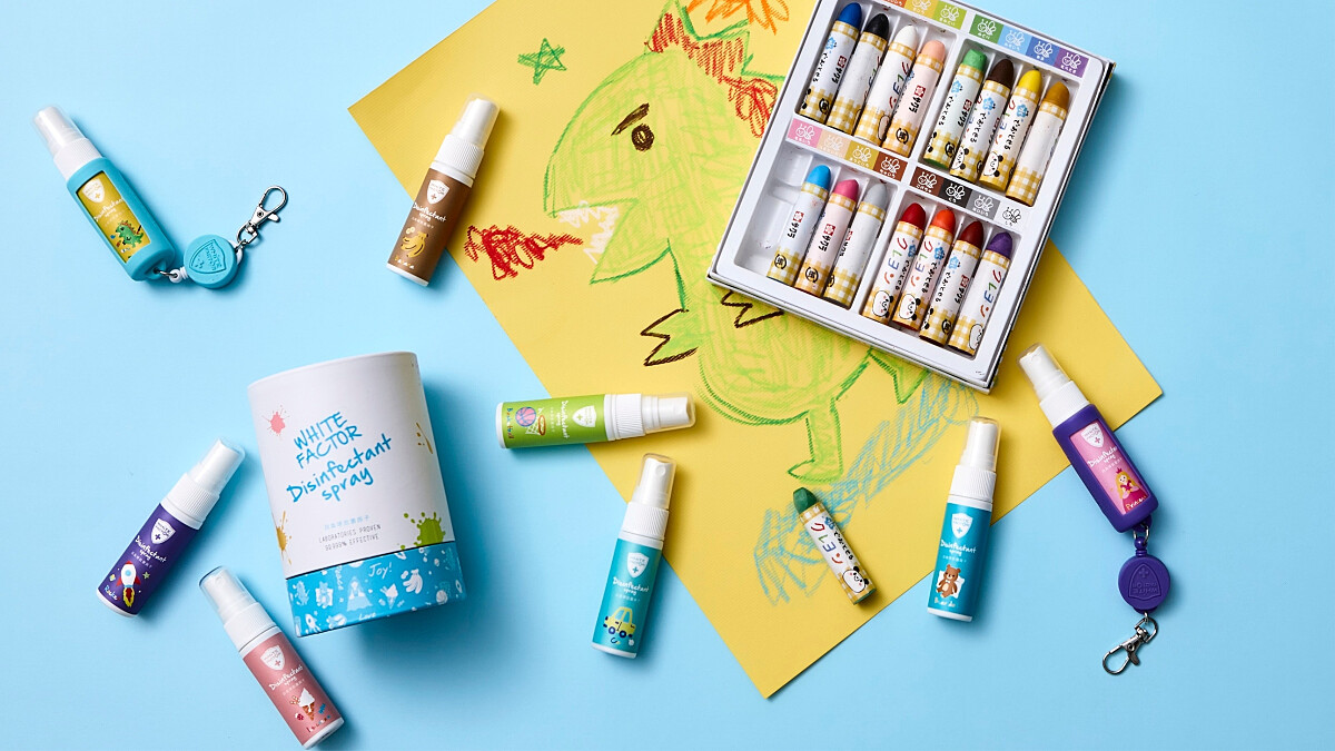 少女媽媽包裡必備！白因子廣效性消毒抗菌液加入可愛「學字書」插畫 讓寶貝更愛洗手消毒