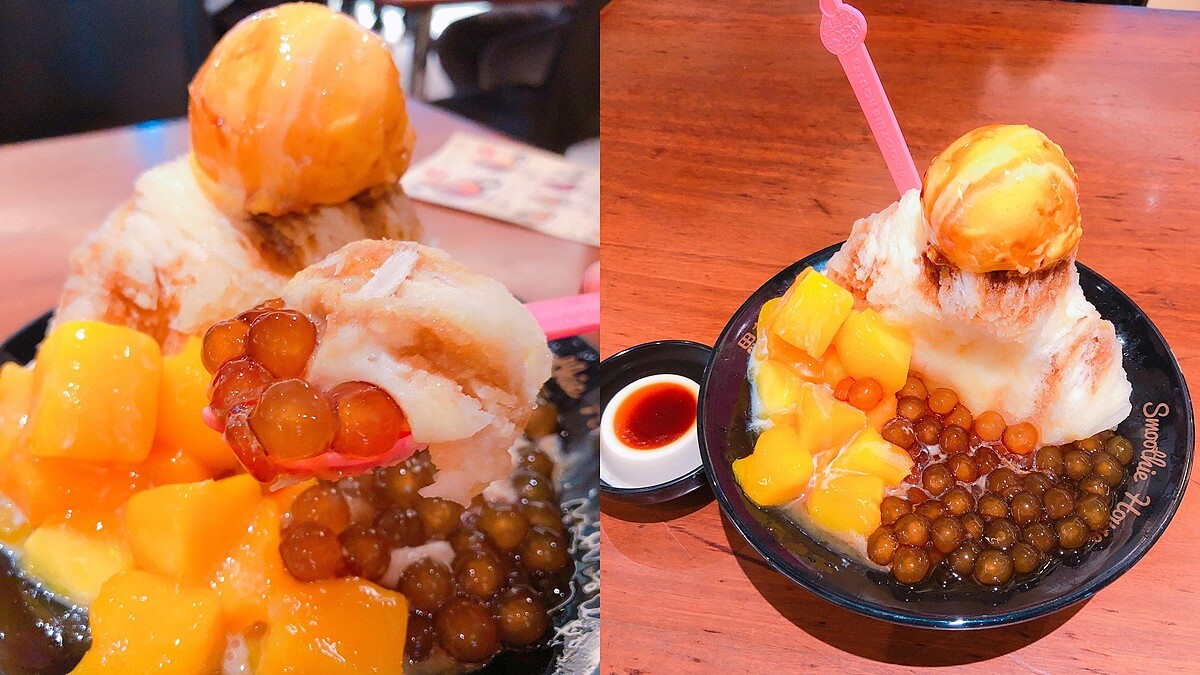 台北101也有思慕昔了！撒上滿滿芒果、珍珠餡料超澎派， 101門市獨家「海洋之心芒果雪花冰」登場