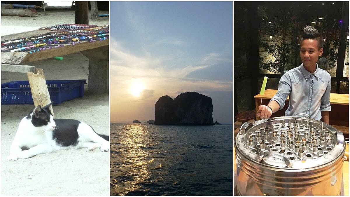 原始島嶼找貓咪店長買手工藝品、峭壁餐廳吃古早味泰奶冰棒、搭遊艇看夕陽 泰國喀比攀牙這樣玩不一樣