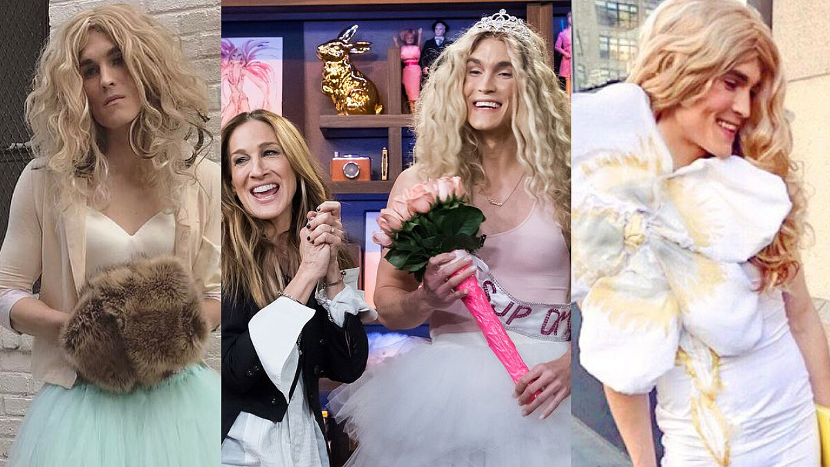 連本尊都甘拜下風!IG同志紅人Dan Clay太厲害,神還原《慾望城市》凱莉布雷蕭百變時尚造型~