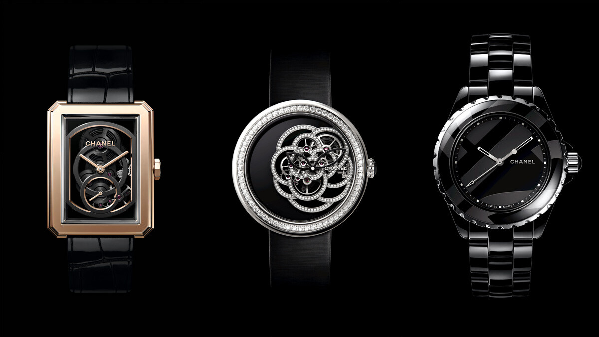 黑色機芯的Boy.Friend、黑色陶瓷鍊帶的Code Coco、黑瑪瑙錶盤的鏤空山茶花系列...Chanel香奈兒2018年新錶有點帥！ 