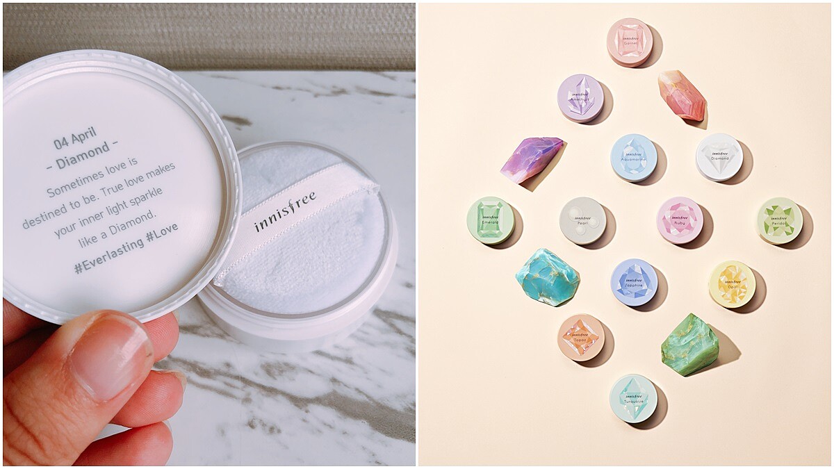 每個月都有專屬包裝,還有暖心小語藏在裡面!innisfree無油無慮控油蜜粉推出12個月的誕生石限量版