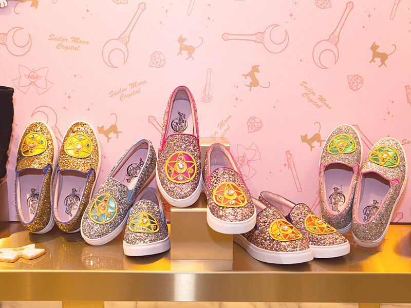 誠品生活武昌店｜Grace gift｜Sailor Moon Crystal 美少女戰士聯名系列亮面懶人鞋｜推薦價1,680元。