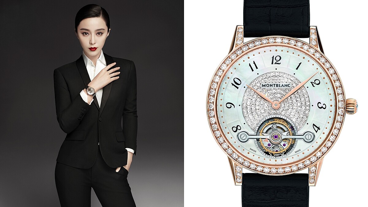 太帥氣！范爺范冰冰出任萬寶龍（Montblanc）全球品牌大使，俐落西裝搭配陀飛輪機械錶款演繹自信女人味