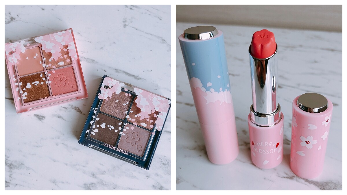 留住櫻花季的浪漫！ETUDE HOUSE落櫻紛飛限定彩妝，口紅轉出來竟然是立體櫻花