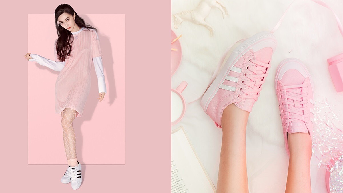 粉紅控又要被燒到！范冰冰、楊冪身上的adidas Originals夏日清新配色新款，全部想打包