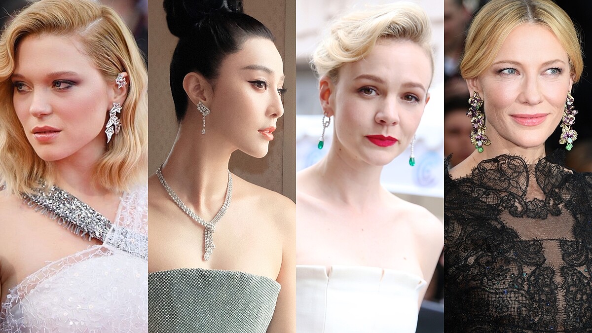 2018年坎城紅毯造型完整紀錄！吊燈式造型的大耳環、寬版手鐲或是層疊多個戒指...女明星們這樣搭珠寶！