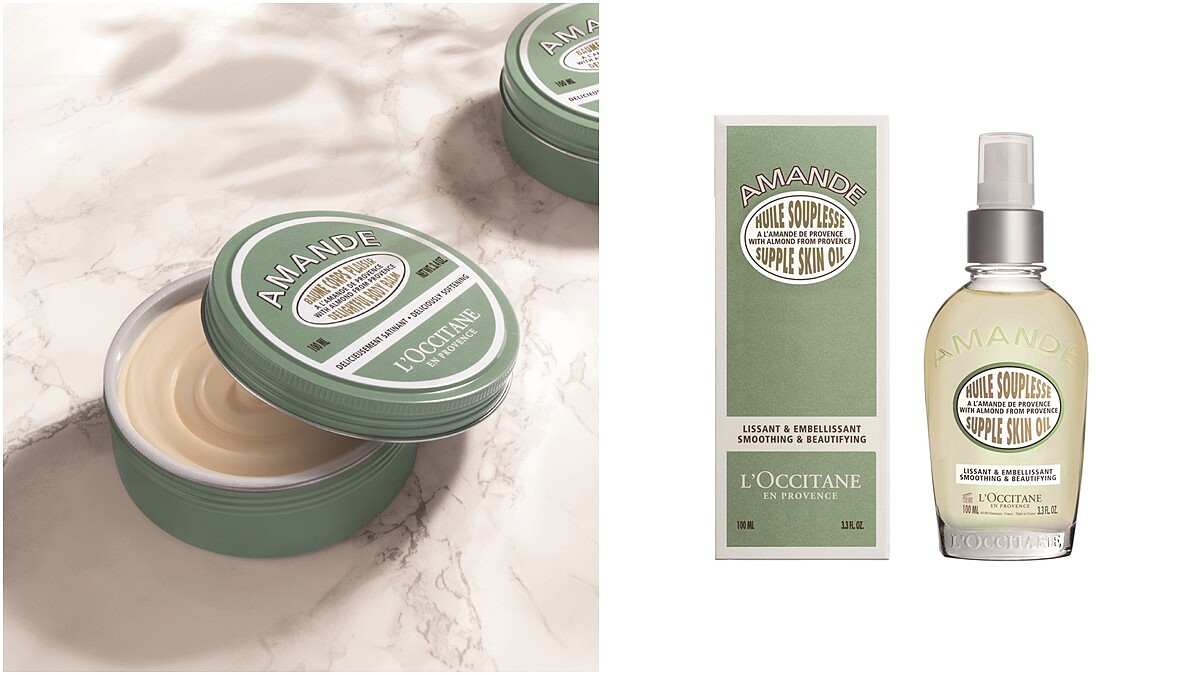 質地也太柔滑超好被肌膚吸收！歐舒丹經典杏仁系列再添杏仁美膚霜、杏仁美膚油新成員