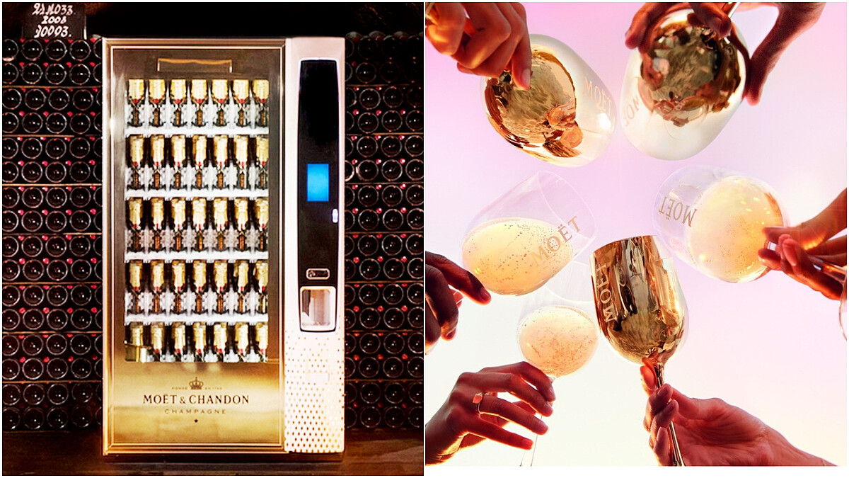 拉斯維加斯直送 專屬金幣玩迷你香檳販賣機 Moët Grand Day金黃熱潮六月席捲全台