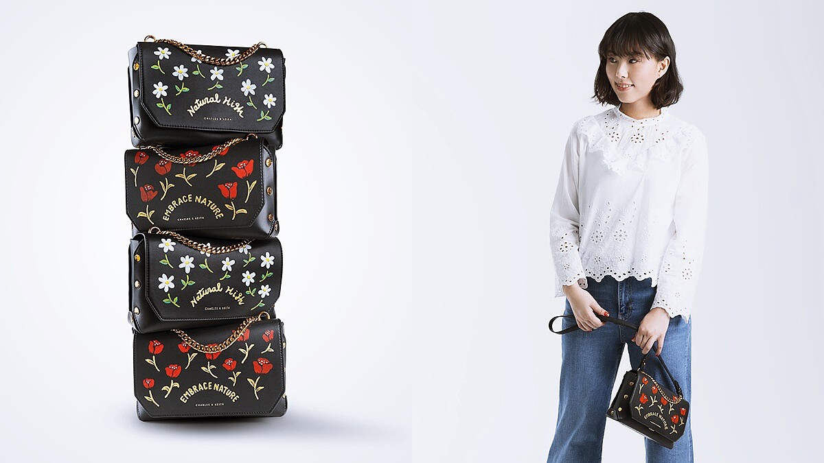 可愛的讓人心花怒放！CHARLES &amp; KEITH聯名東京插畫家WALNUT推出夏季限定花卉包