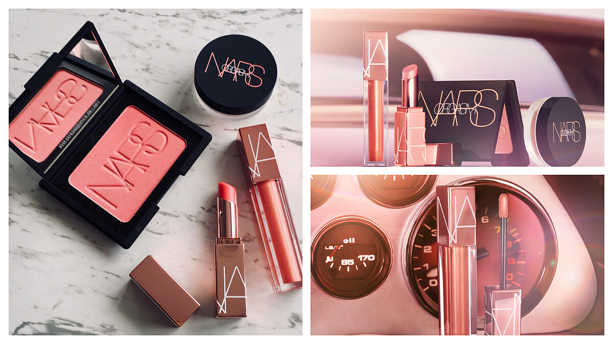 NARS首度推出比粉餅還大的2018限量版高潮腮紅！浮雕玫瑰金色漸層Logo裝著蜜桃香檳色腮紅完全美炸天！連孔曉振都愛慘了