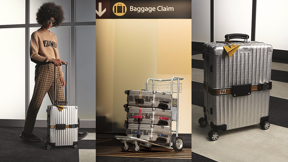 皮革紙飛機吊牌太可愛！夢幻雙品牌聯名FENDI x RIMOWA行李箱第二彈