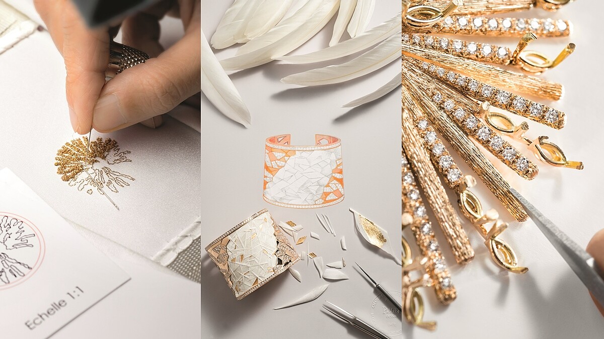 宮廷式金雕、羽毛鑲嵌、風箏形切工寶石…揭密Piaget Sunlight Escape高級珠寶系列的超完美細節