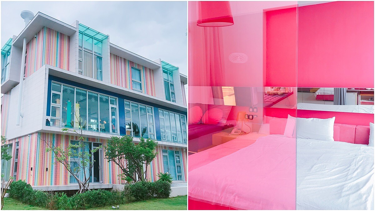 一片片馬賽克磁磚打造出彩虹牆面！宜蘭羅東民宿「調色盤」每個房間都有專屬色調，還有人為了老闆的手藝慕名而來