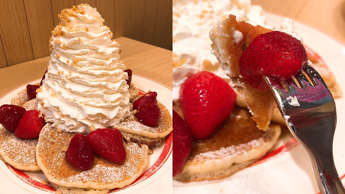 15公分高的超澎湃鮮奶油火山！日本超夯排隊鬆餅Eggs'n Things來了，首店就在信義區微風松高