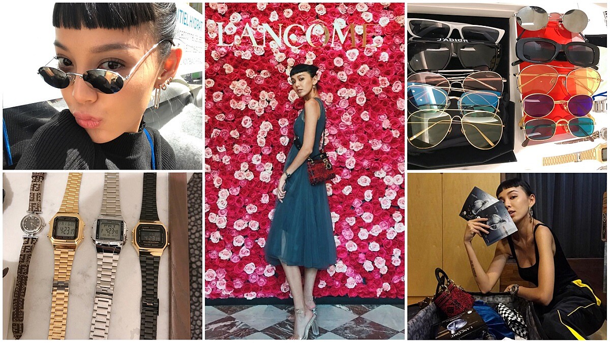 巴黎直擊潮模李函穿搭私物～「選貨店耳環、古著墨鏡、搖滾小包、不脫妝氣墊」每一樣是心水推薦