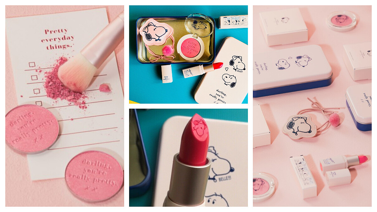 Pazzo推出Snoopy &amp; Belle-love me彩妝限定組！刻上Snoopy妹妹Belle圖案的唇膏太可愛了怎麼捨得擦～