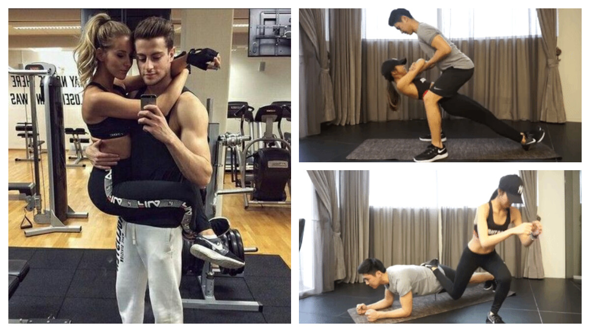 把男友當健身器材！4 招「雙人運動」教學，練出好身材還能感情升溫