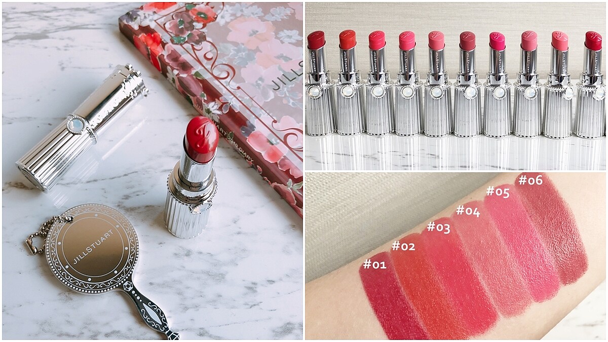 Jill Stuart吉麗絲朵首度推出霧面唇膏系列，每一支都是花瓣的顏色！絲絨霧面質地卻超潤澤，還能修飾唇紋