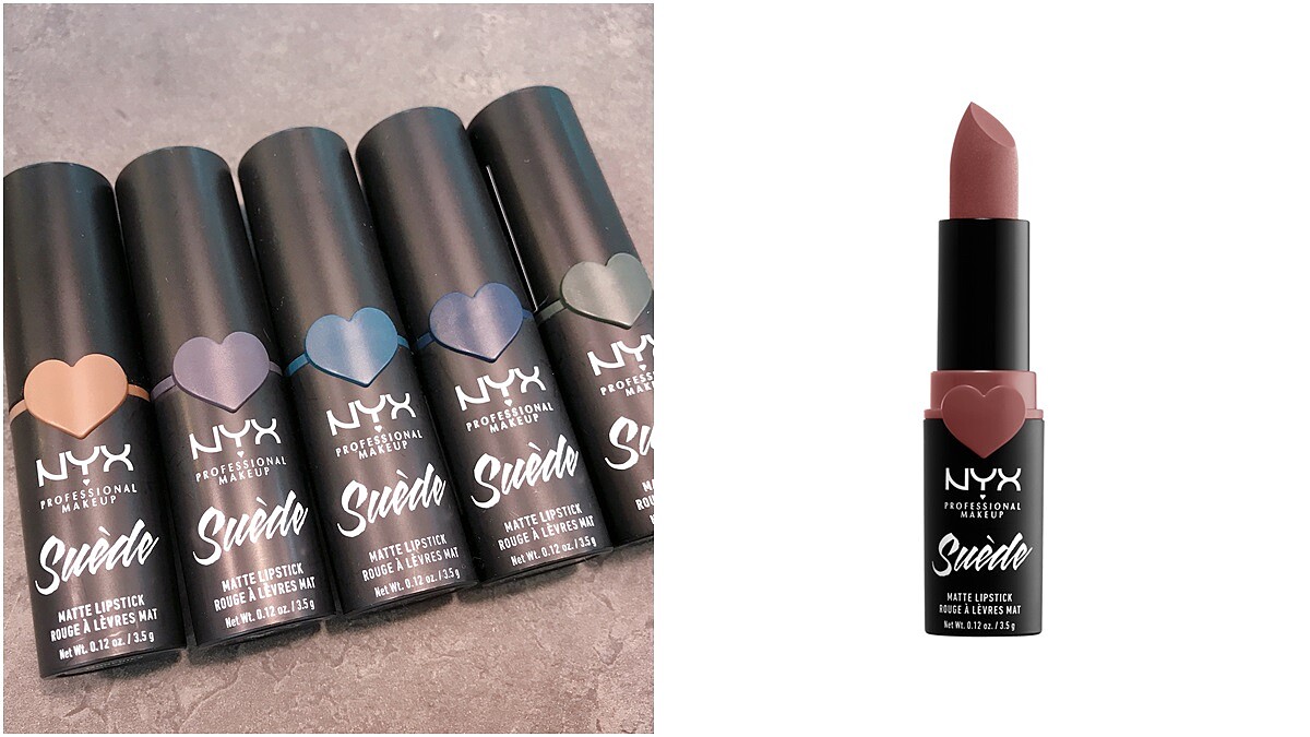 瓶身上點綴著一顆愛心造型！NYX全新打造24色「皮革絨光霧感唇膏」，連最紅的莫蘭迪色系都有了