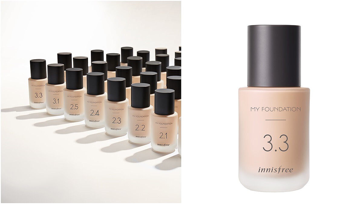 步驟1先選保濕度，步驟2再選遮瑕度，最後才決定色號！期盼超久的innisfree「My Foundation我的訂製粉底」終於抵台開賣