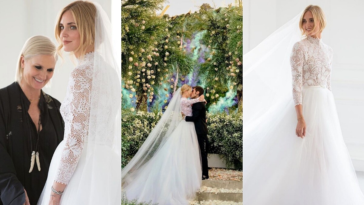 可媲美為義大利版皇室婚禮！部落客始祖Chiara Ferragni的夢幻婚紗、禮服行頭解析