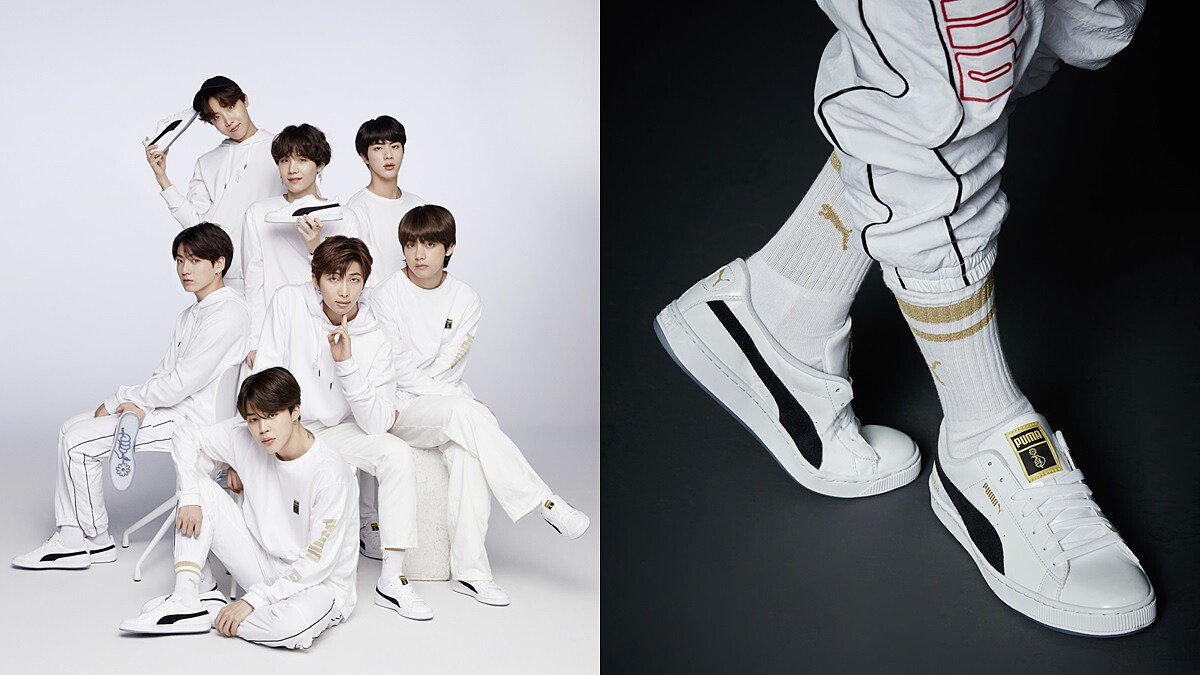 整雙的亮點是鞋底的驚喜！PUMA與BTS防彈少年團推出聯名經典球鞋