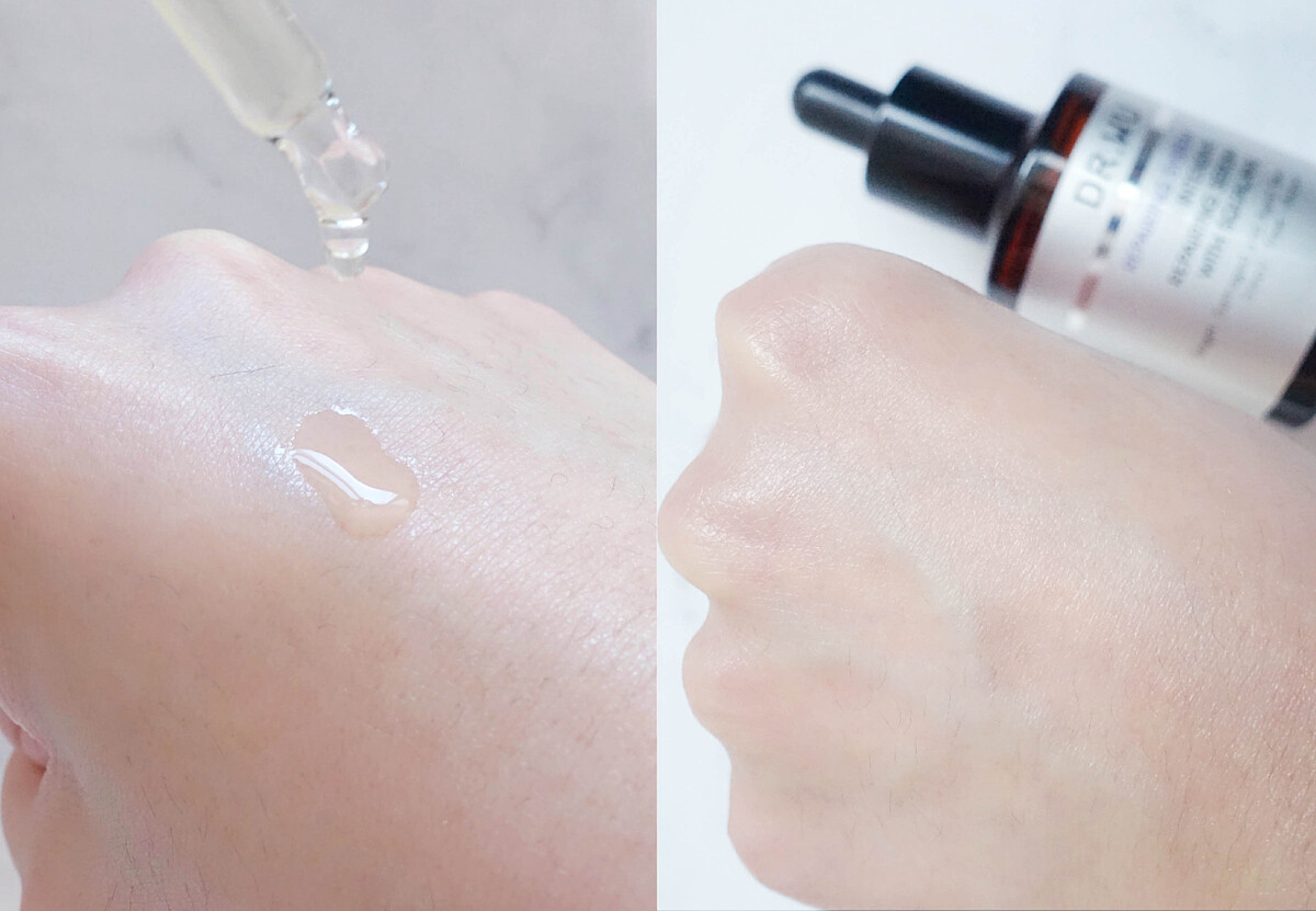 DR.WU角鯊潤澤修復精華,輕輕一推立即吸收不黏膩,肌膚潤澤提升清晰可見