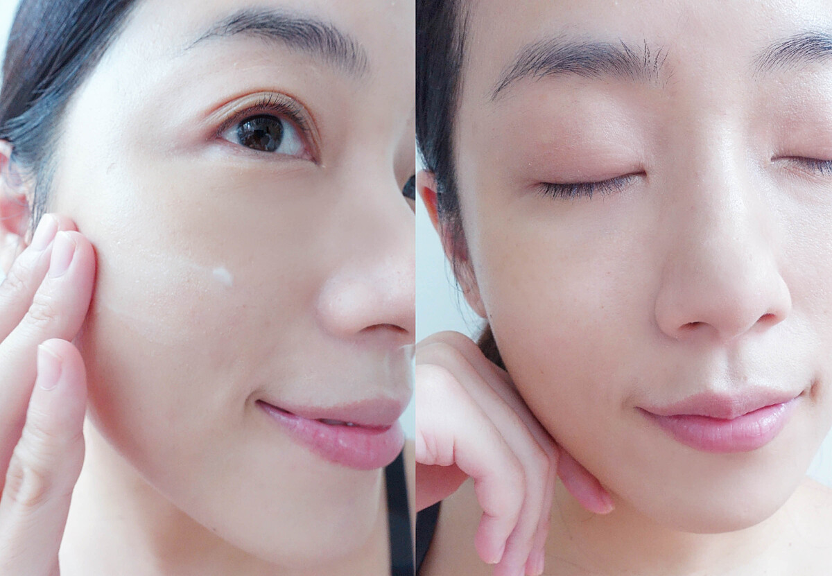 在DR.WU角鯊精華油後,搭配DR.WU輕角鯊潤澤精華乳強化保濕效果,達到肌膚鎖水功效,看上去更逆齡!