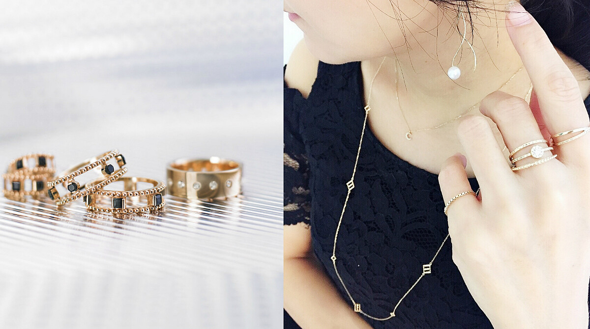 COCOSHNIK可以層疊組合配戴的輕奢珠寶，散發出纖細氣質的女神光芒，是時髦女子必需有的命定款！