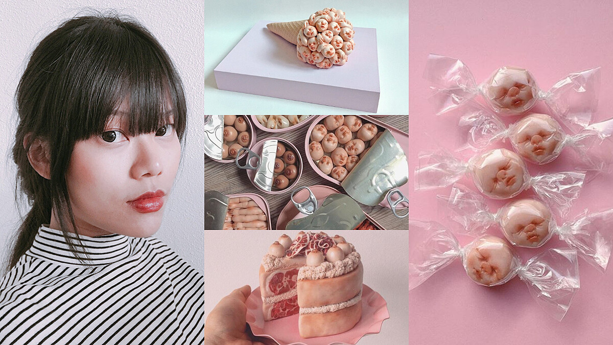  可愛又可怕的她！新加坡藝術家 Qimmy Shimmy，話題創作 嬰兒罐頭、心臟蛋糕 既獵奇又時髦~ 