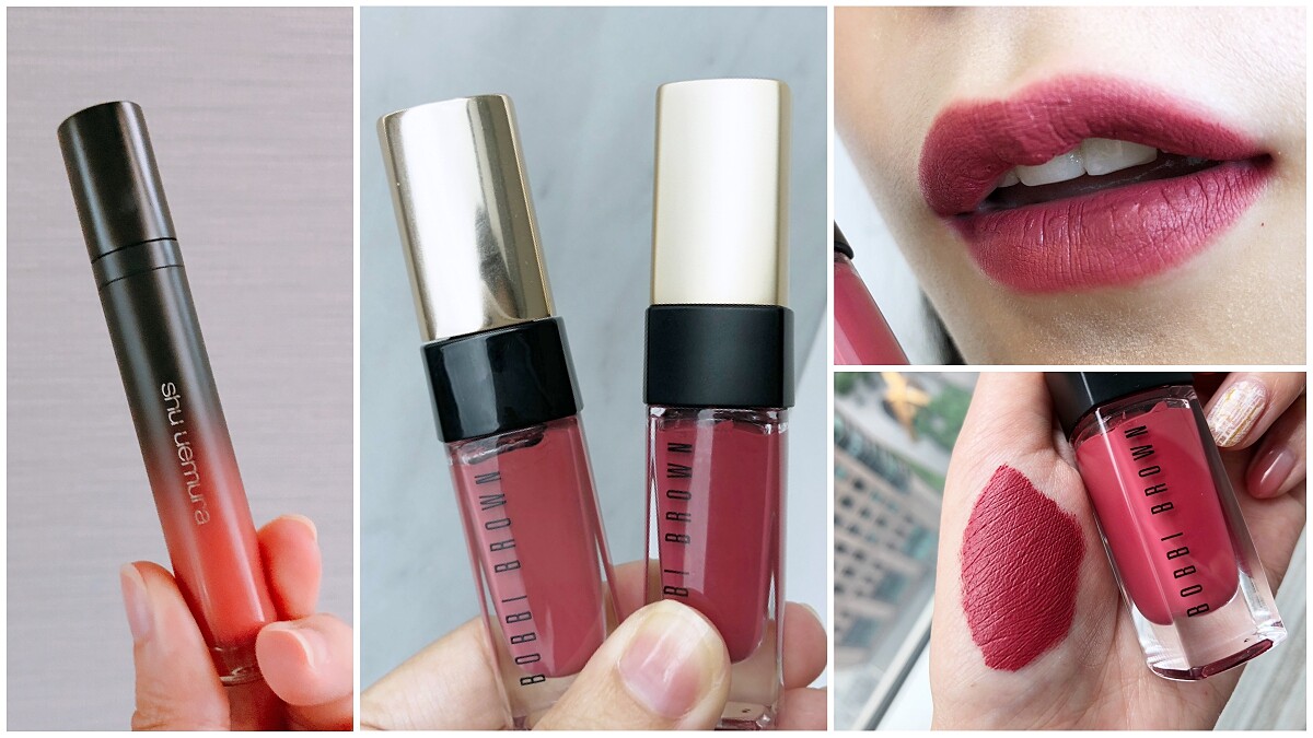 又有超美新霧面唇釉登場!Bobbi Brown金緻極霧唇釉#Follow Your Rose、植村秀狠霧持色染唇露#BG01這兩個明星色號請筆記