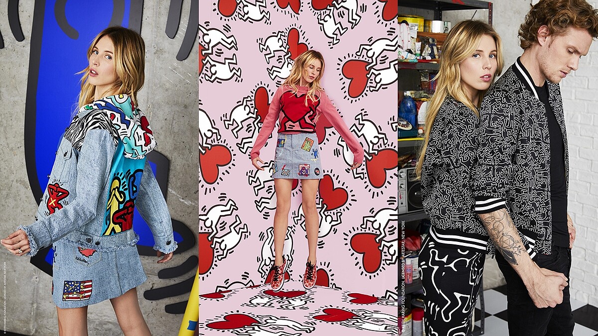 從球鞋到化妝包都想要！alice + olivia聯名紐約藝術家Keith Haring打造一系列超生火粉紅單品