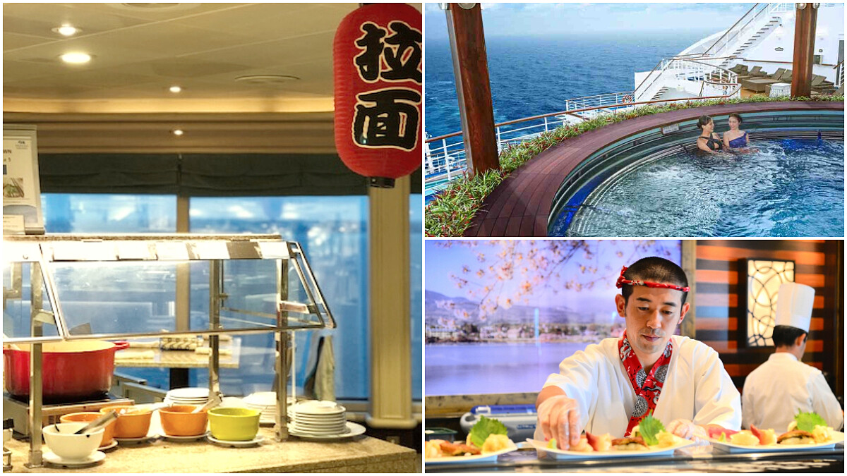 海上日式浴場、無限拉麵Bar、壽司屋、DIY海苔手卷壽司 早春和風訂製度假 鑽石公主號日系主題熱玩不斷電