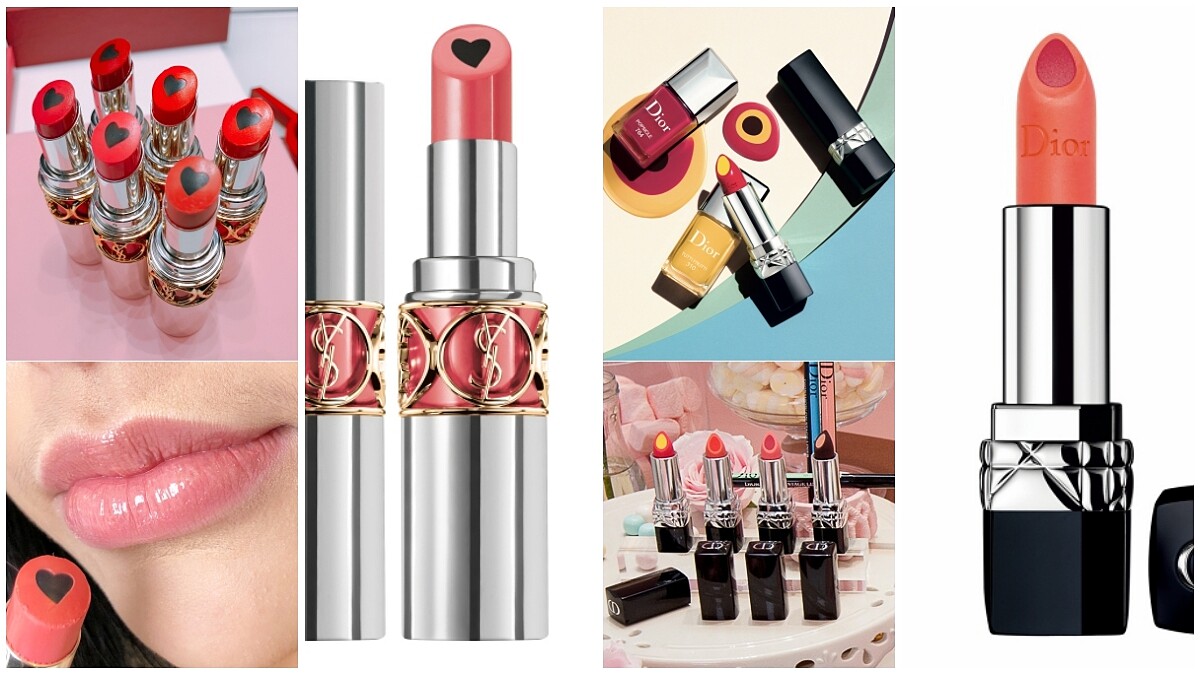 「夾心唇膏」光看外表就吸睛！YSL黑色愛心口紅能豐唇、Dior藍星炫色唇膏則有霧面水光雙質地(加映YSL金管唇膏新12色)