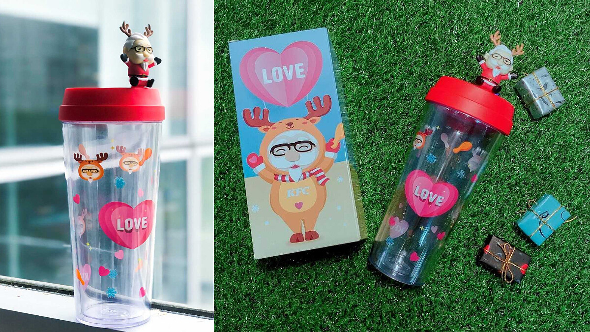 上頭還有Q版肯德基爺爺！肯德基推出2018公益「聖誕老杯杯」，12/18限量開賣