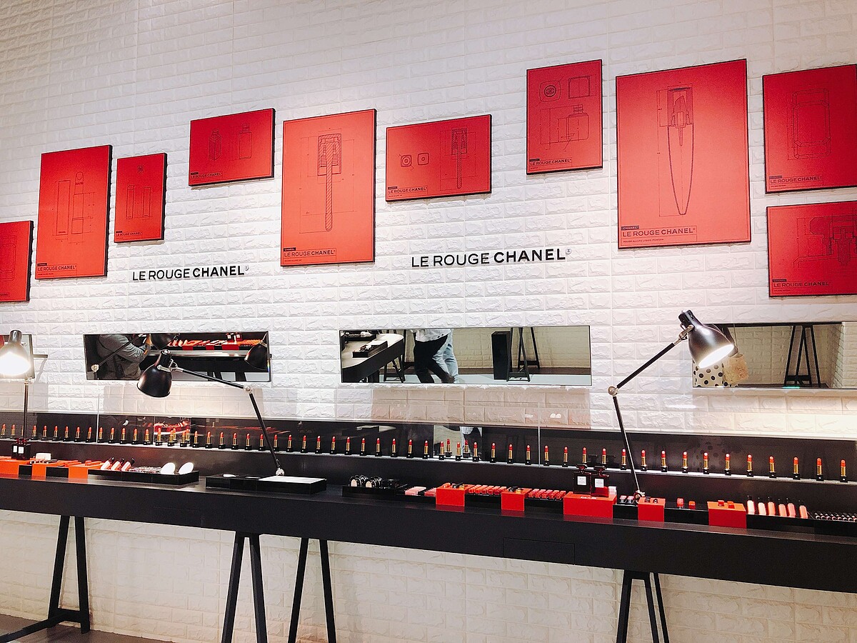 ChanelLeRougePopup-試妝區