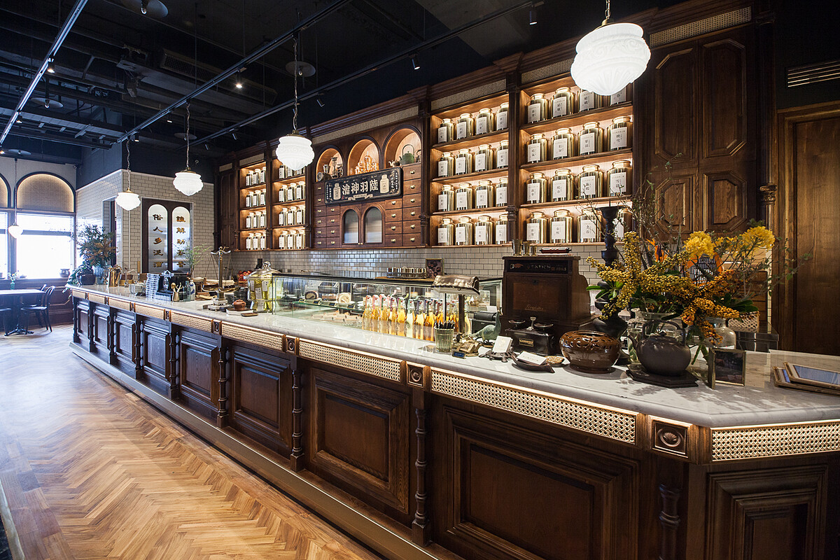 永心鳳茶新光南西店復古吧台