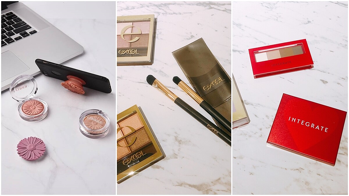 有時候光憑贈品就想下手！倩碧小花手機支架、excel眼影刷、INTEGRATE紅心小方鏡真的可以收一波