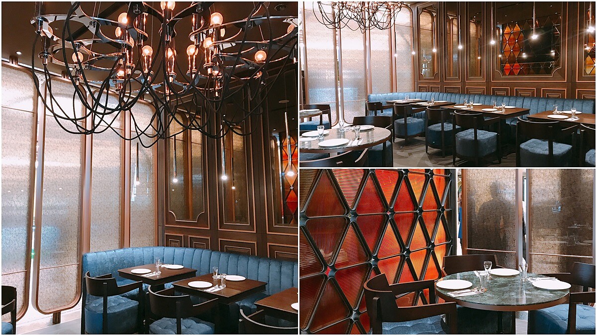 深藍色系配上古銅金更絕美！微風南山必訪新餐廳「UMAMI金色三麥」主打特級海鮮創作料理