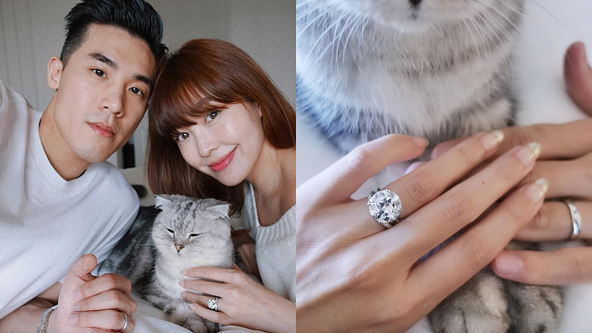 真的男帥女美！微風千金廖曉喬IG宣布結婚，與老公秀超大鑽戒甜蜜放閃