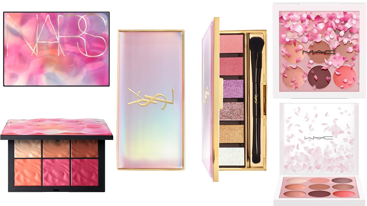 一年就等這一盤!NARS粉紅水波紋六色頰彩盤、YSL霓光六色彩妝盤、MAC櫻花眼影盤