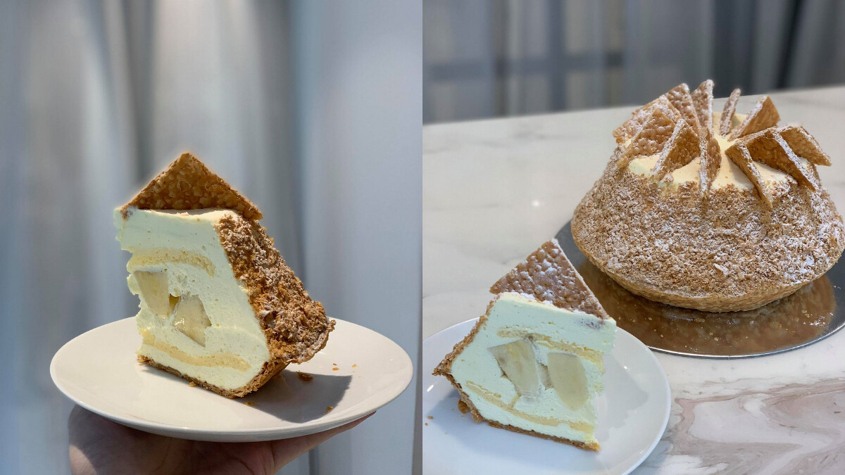 香蕉千層酥單片270元，九吋2,700元